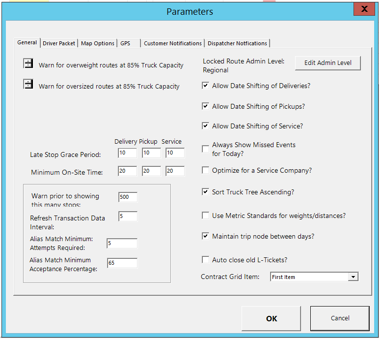 Dispatch Parameters