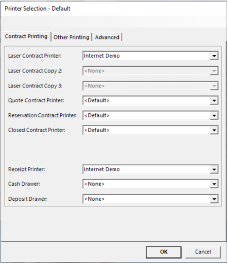 Printer Selector Printer Selection