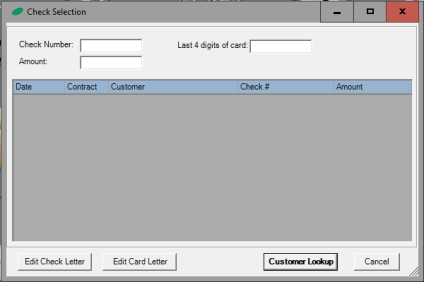 Bad Check Procedure